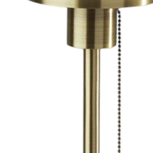 Load image into Gallery viewer, Table Lamp With White Ribbed Frosted Glass Dome Shade - Antiqued Brass
