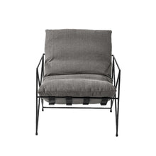 Load image into Gallery viewer, Linen Lounge Chair - Gray And Black
