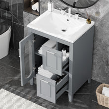 Load image into Gallery viewer, Modern Bathroom Vanity With Sink, Cabinet With 2 Drawers And Door, Adjustable Shelf
