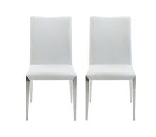 Load image into Gallery viewer, Faux Leather Dining Side Chairs Without Arms (Set of 2) - White
