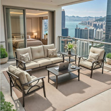Load image into Gallery viewer, Patio Furniture Set With Coffee Table And Cushions For Backyard
