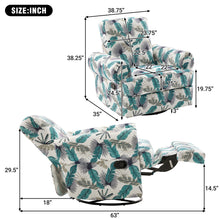 Load image into Gallery viewer, Manual Swivel Recliner Rocker Chair With Adjustable Backrest
