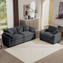 Load image into Gallery viewer, Elegant Oversized Sectional Sofa Set With Deep Seats And Flexible Layout
