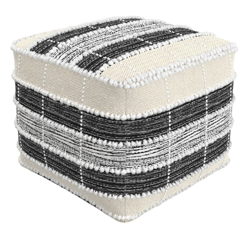 18" Fabric Pouf Ottoman - Blue