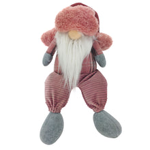 Load image into Gallery viewer, Fabric Standing Gnome - Pink / Gray / White

