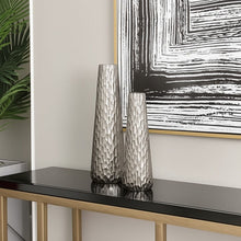 Load image into Gallery viewer, Textured Table Vases (Set of 2) - Silver

