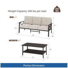 Load image into Gallery viewer, Patio Furniture Set With Coffee Table And Cushions For Backyard
