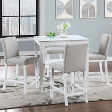 Load image into Gallery viewer, 5 Piece Counter Height Table Set, Square Table And 4 Upholstered Chairs

