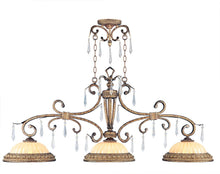 Load image into Gallery viewer, 23" Three Light Metal Dimmable Chandelier With Shades - Gold / Clear
