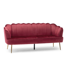 Load image into Gallery viewer, Modern Glam 3 Seater Sofa With Velvet Texture
