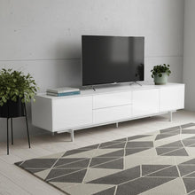 Load image into Gallery viewer, ManufactuRed / Wood Cabinet Enclosed Storage TV Stand - White
