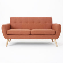 Load image into Gallery viewer, Modern Loveseat Sofa With Button Tufted Backrest
