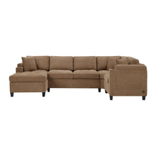 Load image into Gallery viewer, U Shaped Sectional Sofa, Corner Living Room Couch With Built In Cup Holders, Storage, USB Ports
