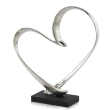 Load image into Gallery viewer, Raw Heart Sculpture - Silver / Black
