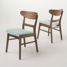 Load image into Gallery viewer, Mid Century Dining Chairs With Cushioned Seats And Wood Frame (Set of 2)
