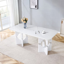 Load image into Gallery viewer, Modern Dining Table With Sleek Hollow-Out Frame And Accents
