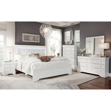 Load image into Gallery viewer, Shaker - 5 Pieces Bedroom Set With Crystal Inspired Tufted Headboard And LED Lighting
