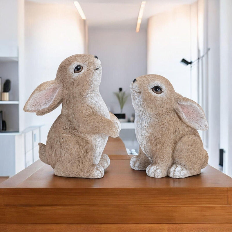 Poly Figurine Tabletop Sculpture (Set of 4) (592978) - Beige