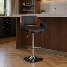 Load image into Gallery viewer, 43" Swivel Low Back Adjustable Height Bar Chair - Black

