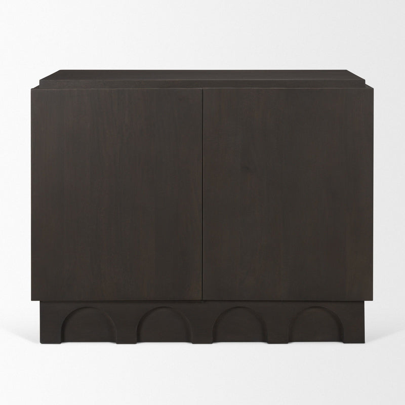 Accent Cabinet With Two Doors - Dark Brown / Brown