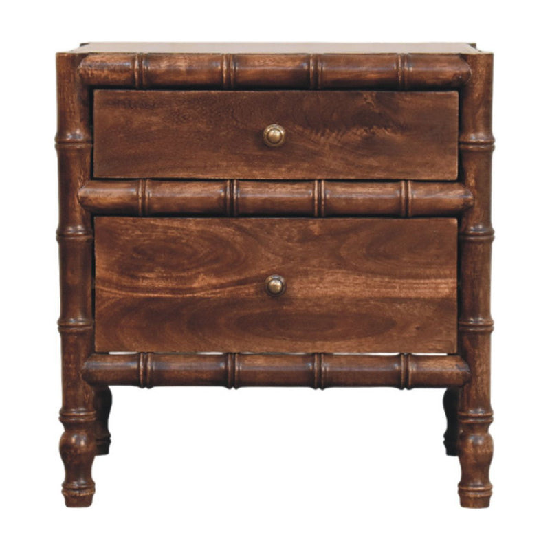 23" Solid Wood One Drawer Nightstand - Brown