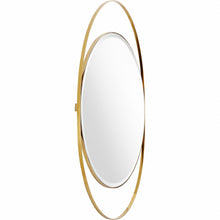 Load image into Gallery viewer, 39" Oval Metal Framed Accent Mirror - Gold
