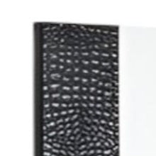 Load image into Gallery viewer, 41" Faux Shagreen Partially Framed Accent Mirror - Black
