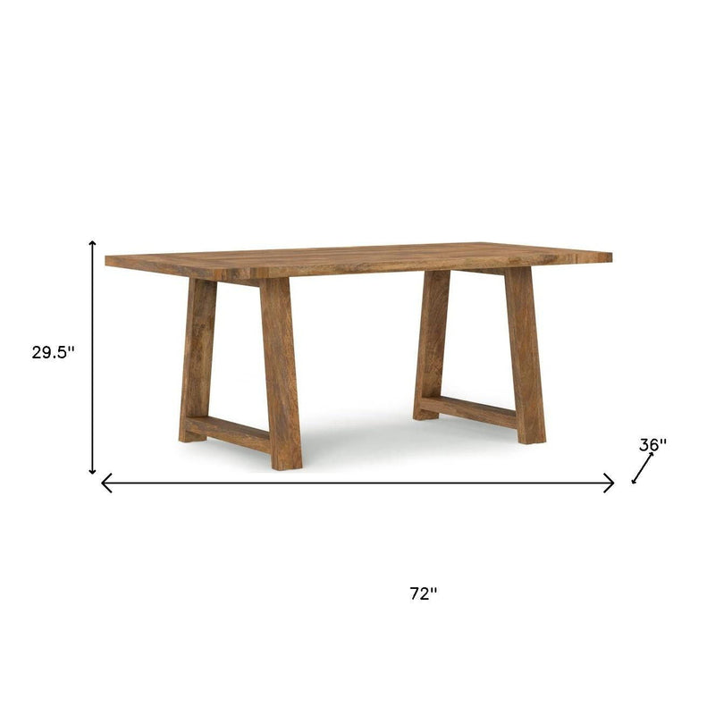 Solid Wood Dining Table - Natural