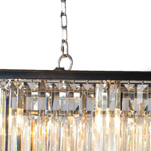 Load image into Gallery viewer, Unique Statement Eight Light Metal Crystal Glass Chandelier With Shades - Black

