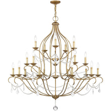 Load image into Gallery viewer, Twelve Light Dimmable Chandelier With Shades - Antiqued Gold
