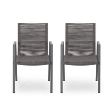 Load image into Gallery viewer, Outdoor Modern Aluminum Dining Chair Set With Rope Sea (Set of 2)
