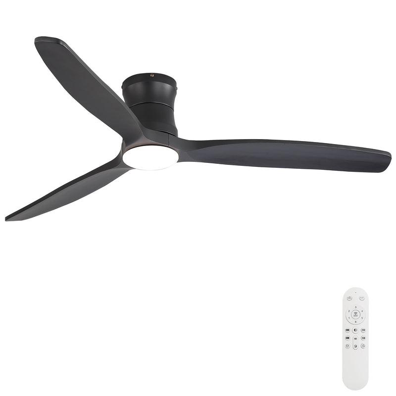 52" Ceiling Fan With Light, Dimmable DC Reversible Motor, 3 Blades