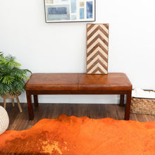 Load image into Gallery viewer, Austin - Bench With Lines - Antique Brown / Brown / Rustic / Tan
