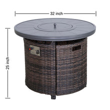 Load image into Gallery viewer, Outdoor Fire Pit Table With Lid - Espresso

