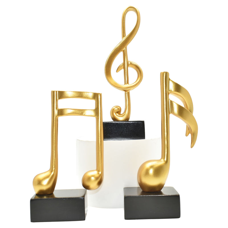 Music Tabletop Sculpture (Set of 3) - Gold