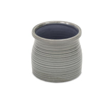 Load image into Gallery viewer, Striped Round Pot Planter (487411) - Gray
