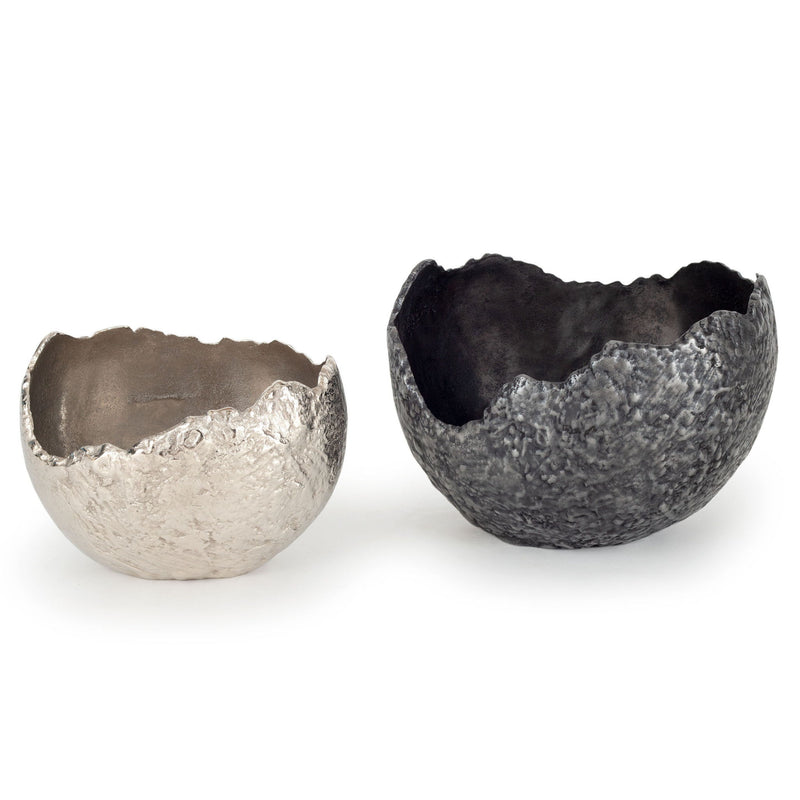 Decorative Bowls (Set of 2) - Gray / Silver