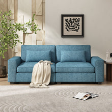 Load image into Gallery viewer, Modern Fabric Sofa With Plush Cushions, Sleek Arm Design
