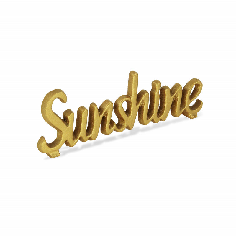 Hand Painted Sunshine Sculpture - Gold