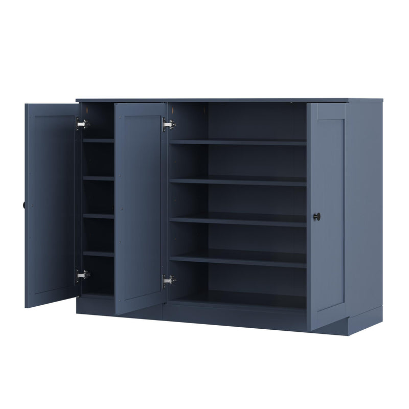 Solid Woodshoe Storage Cabinet (755986) - French Blue