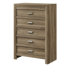 Load image into Gallery viewer, 5 Drawer Storage Chest With Pulls - Light Brown
