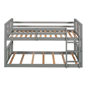 Twin Over Twin Bunk Bed with Ladder, Gray (Old SKU:LP000107AAE)