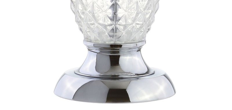 24" Novelty Table Lamp With Drum Shade - Clear