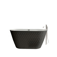 Load image into Gallery viewer, Freestanding Bathtub With Diamond Pattern Design
