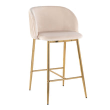 Load image into Gallery viewer, Fran - Pleated Contemporary / Glam Fixed Height Counter Stool (Set of 2)
