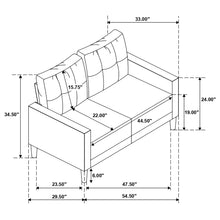 Load image into Gallery viewer, Harvey - Tufted Loveseat With Track Arm Design
