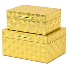 Load image into Gallery viewer, Hand Painted Decorative Keepsake Box - Gold
