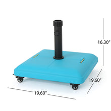 Load image into Gallery viewer, Wheelie - Stylish Square Umbrella Base With Stainless Steel Pole Handle
