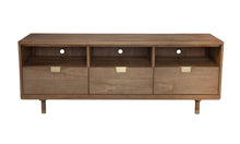 Load image into Gallery viewer, Solid Wood Open Shelving TV Stand - Sand

