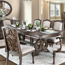 Load image into Gallery viewer, Dining Table With Expandable Leaf And Trestle Base Dining Room - Natural / Rustic
